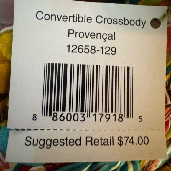 Vera Bradley Convertible Crossbody in Provencal NWT - Picture 7 of 8